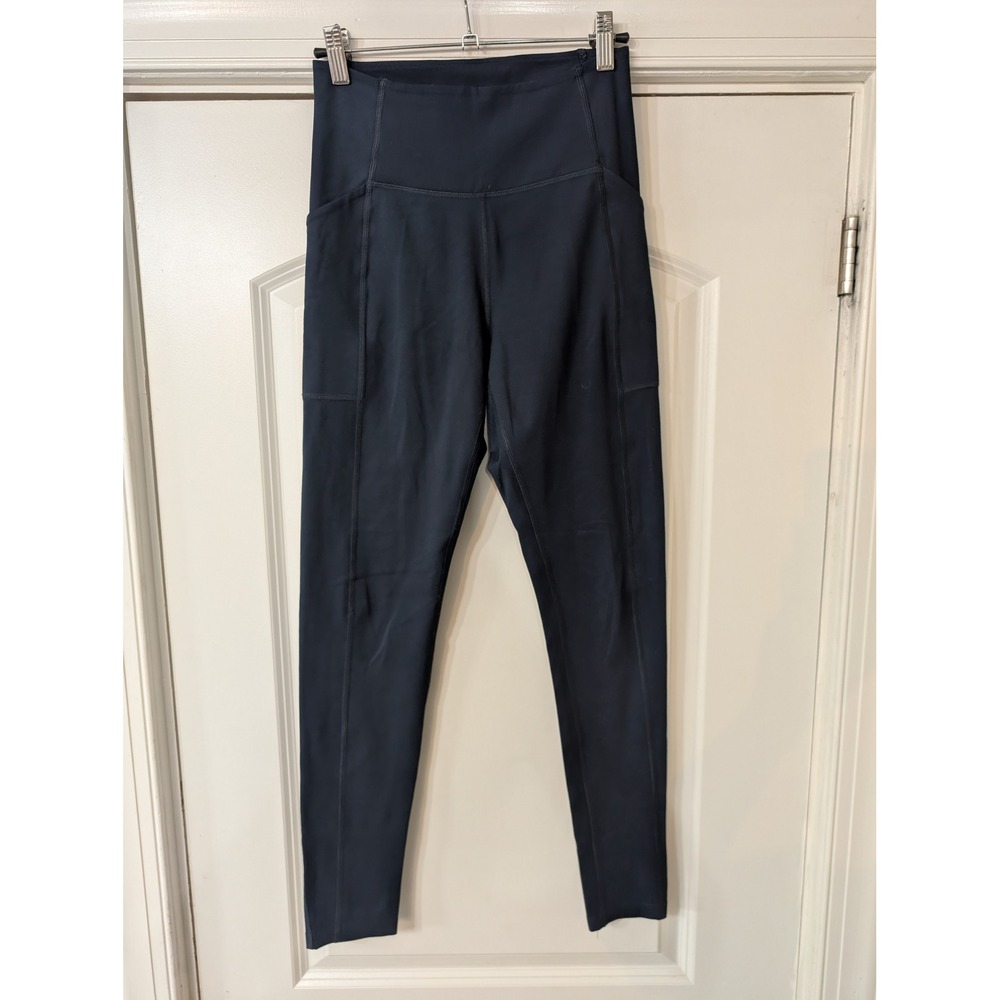 Girlfriend Collective Navy Blue Compressive High‎ Rise Pocket Leggings Small
